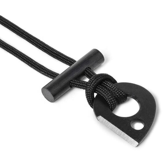 Survival Red Tinder Paracord Necklace with Firestarter Ferrocerium1 Pack(Orange) - Picture 2 of 16